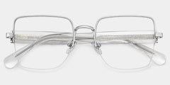 Lauren Silver Frame Glasses with Square Frame Online | ZEELOOL