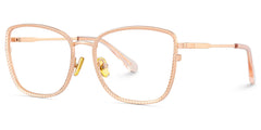 Ronan Eyeglasses in Rectangle Rose Gold Frame | Zeelool