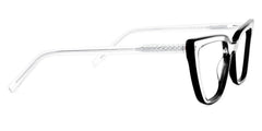 Yosef Cyber Women Black and Clear Cat Eye Frames Glasses