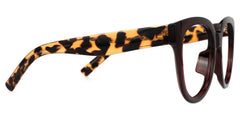 Harrell Square Eyeglasses with Dark-Red Frame