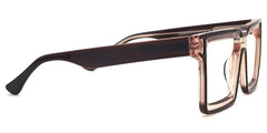 Cyberpunk Style Milian Brown-Black Frame Eyeglasses
