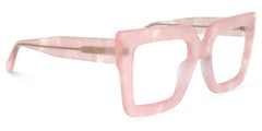 Brandon Square Pink Wide Frame Glasses | Zeelool Optical