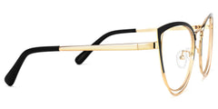 Harvey Cateye Eyeglasses with Black-Clear Two-Tone Frame