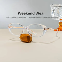 Blaire Clear Frame Glasses with Oval Frame Online | ZEELOOL