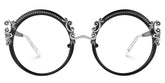 Nelida Designer Black Round Frame Glasses | Zeelool