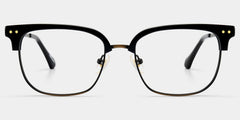 Nathan Black Frame Glasses with Browline Frame Online | ZEELOOL