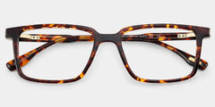 Cyrus Long Rectangle Glasses in Tortoise Frames | ZEELOOL