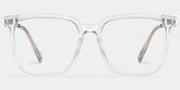 Thin Clear Frame Glasses With Square Shape