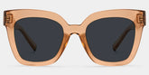 Square Malcolm Sunglasses with Beige Frames