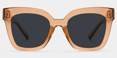 Square Malcolm Sunglasses with Beige Frames