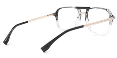 Aviator Kilworth Black-Clear Glasses deals -Zeelool Glasses