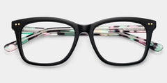 Layla Black Square Nature Eyewear for Woman | ZEELOOL