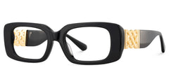 Jonas Rectangle Black Color Frame Glasses for Women | Zeelool