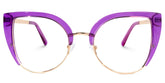 Brewer Cateye Purple Eyeglasses with Translucent Frame
