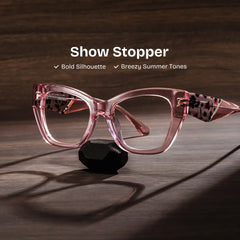 Skylar Clear Pink Frame Glasses with Butterfly Frame Online | ZEELOOL
