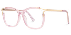 Spring hinges Sidibe Eyeglasses, Sidibe Pink Glasses -Zeelool