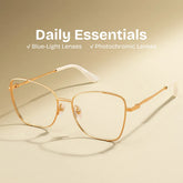 Kai Eyeglasses in Butterfly Gold Frame | Zeelool