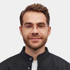 Everett Gold Frame Glasses with Geometric Frame Online | ZEELOOL