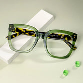 Women's Green Glasses With Square Shape