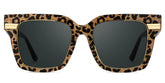 Taylor Square Savage Gold Leopard Pattern Frame Glasses for females