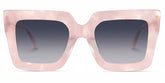Brandon Square Pink Wide Frame Glasses | Zeelool Optical