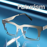 Evan Rectangle Silver Frame Eyeglasses for Males | Zeelool