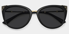 Dalton Cat Eye Black Sunglasses | Zeelool Glasses