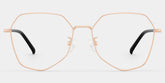 Bivins Geometric Gold Thin Frame Glasses | Zeelool