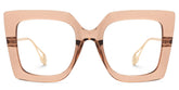 Qatar Square Beige Eyeglasses and Thick Frames