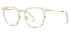 Cameron Eyeglasses in Square Clear-gold Frame | Zeelool