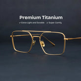 Jensen Eyeglasses in Aviator Gold Frame | Zeelool