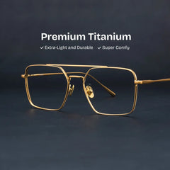 Jensen Eyeglasses in Aviator Gold Frame | Zeelool