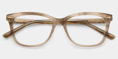 Sawyer Gradient Brown Rectangle Eyeglass Frames | ZEELOOL