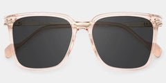 Thin Beige Frame Glasses With Square Shape