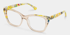 Maple Yellow Butterfly Eyeglasses with Flowers on Them | ZEELOOL
