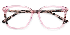 Finnley Acetate Pink Frame Glasses with Square Shape | Zeelool