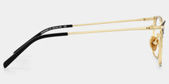 Maxwell Browline Black and Gold Glasses Frames for Men | ZEELOOL