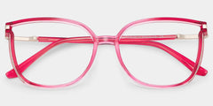 Rodz Square Red Eyeglasses and Thin Glasses Frames