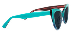 Claudette Cat Eye Blue-Green Sunglasses | Zeelool Glasses