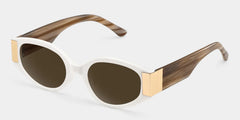 Havana white Frame Polarized Sunglasses with cat-eye Style Online | ZEELOOL