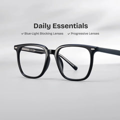 Square Black Eyeglasses Eliza TR-90 Frame Glasses