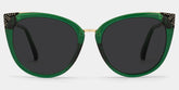 Dalton Cat Eye Sunglasses with Dark Green Frames