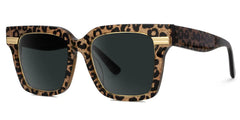Taylor Square Savage Gold Leopard Pattern Frame Glasses for females