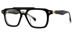 Mercurio Eyeglasses in Aviator Black Frame | Zeelool