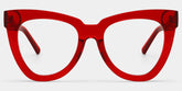 Yaser Cat-eye Red Eyeglasses and Acetate Frames