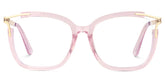 Spring hinges Sidibe Eyeglasses, Sidibe Pink Glasses -Zeelool