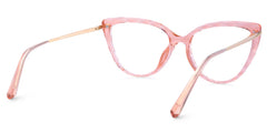 Lucas Cateye Pink Glasses and Clear Frame