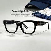 Blake Black Square Glasses | Varsity Athleisure Essential