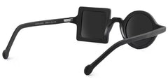 Paola Asymmetric Black Sunglasses | Zeelool Glasses