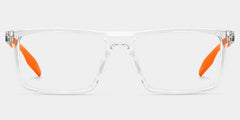 Active Clear Orange Frame Glasses with Rectangle Frame Online | ZEELOOL